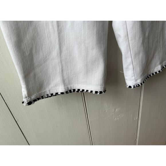 New Alfred Dunner capri pants white size 16P cropped tassel - Picture 2 of 11